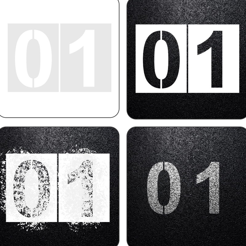 Sporgo 30 cm di grandi numeri: 10 stencil a combinazione