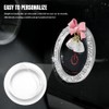 Lyxheth Cute Bow Bling Car Engine Stop Decoration Ring, Engine