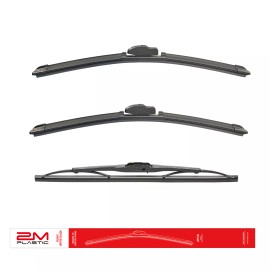 2MPLASTIC Front and Rear Windshield Wiper Blade For Land Rover Discovery LR3 LR4 2005-2016