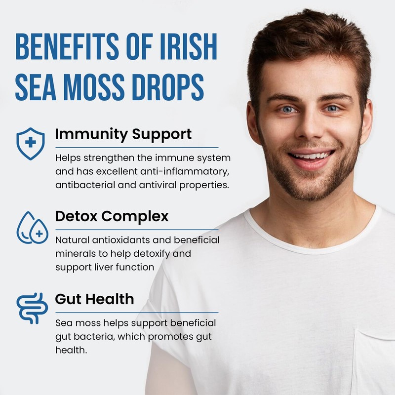Liposomal Irish Sea Moss Drops 1550MG, with Burdock Root and