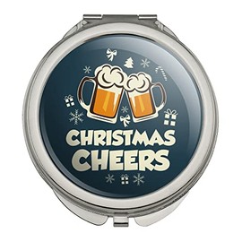 Christmas Cheer Compact Travel Purse Handbag Makeup Mirror