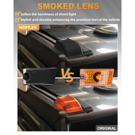 NEIFILES Front Cab Roof Marker Light Housing Smoked Lens Compatible with Hummer H2 2003-2009 H2 SUT 2005-2009 Roof Top Clearance Lights Housing Pack of 2