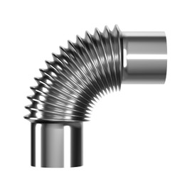 MIZUDO 3-inch Stainless Steel Direct Vent 88 Degree Elbow, Perfect for Water Heater Round Tube Air Ventilation and Vent Pipe Ductwork