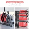 MUDEELA Pan Organizer Rack for Cabinet, Pot Rack with 3