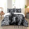 Yilinata Highland Cow Comforter Set Farmhouse Quilt Bedding Set King