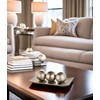 Creative Scents Dublin Silver Decorative Tray and Orbs Balls Set