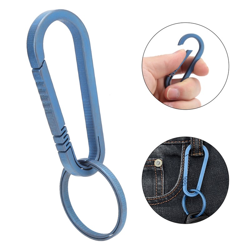 Titanium Alloy Keychain Key Holder Quick Release Keychain Backpack Hanging