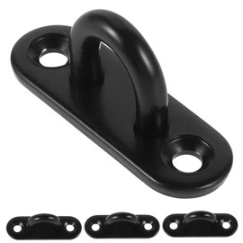 Zerodeko 4 Pcs Heavy Duty Ceiling Hooks Stainless Steel Pad Eye Plate U Hooks for Wall Mounting and Portable for Various Occasions and Support Heavy Items