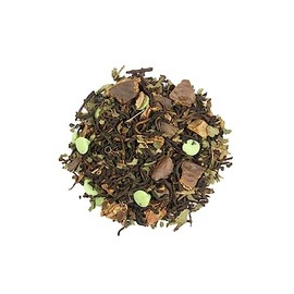 Nelson's Tea - Mint Chocolate Chip - Black Loose Leaf Tea - Pu-erh black tea, spearmint leaf, carob bean pods, mint chocolate chips, and natural flavoring (Sample)