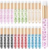 SevenFish 24pcs Lash Shampoo Brush Glitter Crystal Eyelash Cleaning Brush