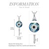 OJK Key Evil Eye Necklace Gifts for Women S925 Sterling