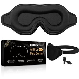 Antifaz para dormir 3D para mujeres y hombre, antifaz para dormir para una oscuridad absoluta, tejido transpirable con correa ajustable para siestas, 