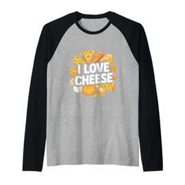 I Love Cheese Delicious Cheesy Dreams Raglan Baseball Tee
