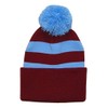 Arena Scarves Aston Villa Fans Bobble Hat in Claret and