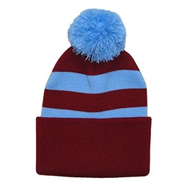 Arena Scarves Aston Villa Fans Bobble Hat in Claret and Blue