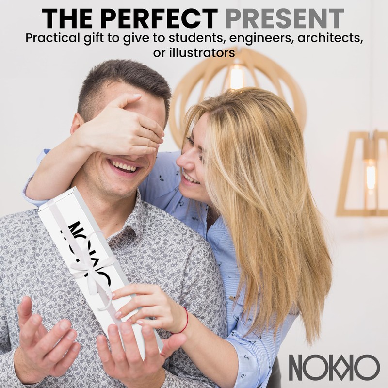 NOKKO 12 Inch Architectural and Engineering Scale Ruler Set -