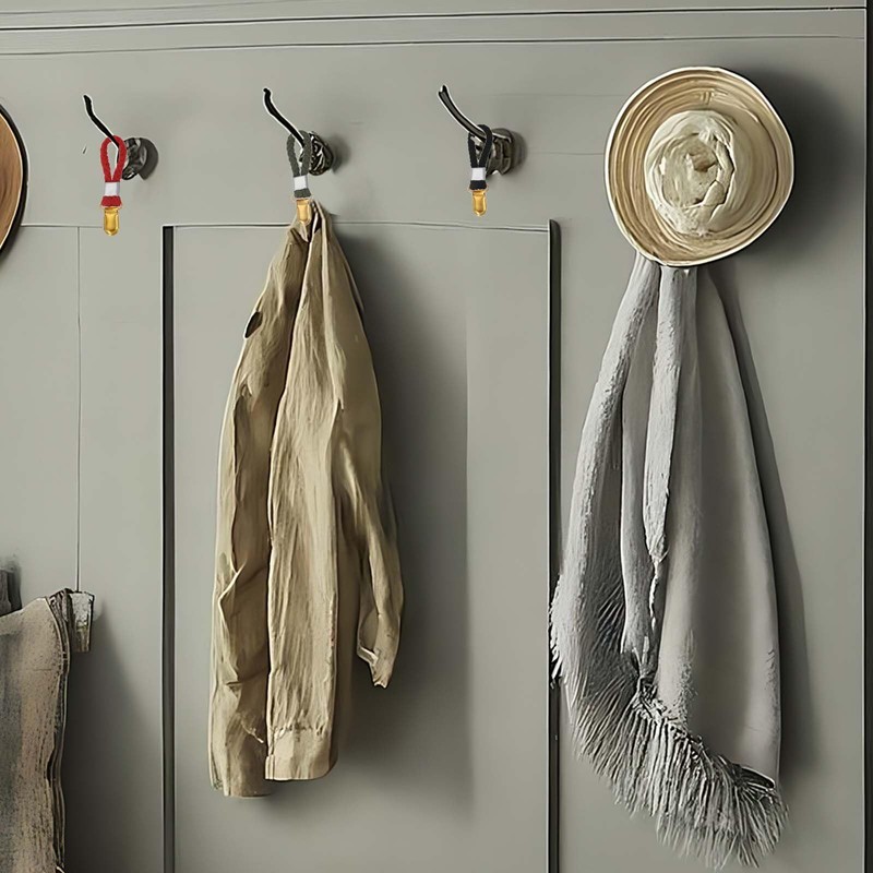 sourcing map 8 Pcs Tea Towel Clips with Cotton Loop
