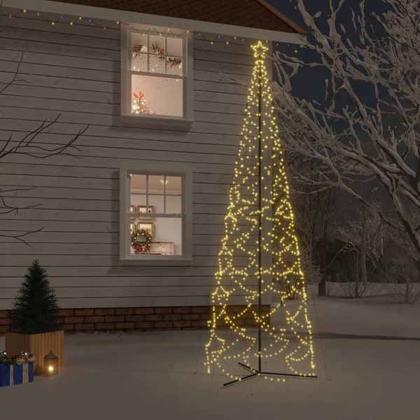 SVRCK Outdoor Christmas Cone Tree with 1400 Warm White LEDs,