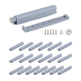 QWORK Push to Open Door Opener with Screws, 20 Sets Soft-Close Door Damper for Kitchen Cabinet Furniture Door