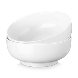 MALACASA MALACASA Serving Bowls, 114 OZ(10") Extra Large Salad Bowls Set of 2, Porcelain White Serving Bowls for Salad, Soup, Pasta and Dinner, Large Ceramic Bowl Set for Entertaining, Series REGULAR
