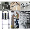 Telescoping Extension Ladder 6.2M/20.35ft Aluminium Extension Telescopic Ladder Multi-Purpose Foldable
