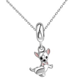 BNQL Chihuahua Pendant Necklace Chihuahua Gifts for Chihuahua Lovers Chihuahua Jewelry Gifts for Women Inspirational Gifts (Chihuahua Necklace br)
