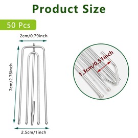 Pack of 50 Curtain Hooks Metal, Curtain Hooks Made of Stainless Steel, 4 Prong Pinch Curtain Pleat Hooks, Curtain Hooks, Metal Curtain Hooks for Hanging Curtains and Curtain Rings Rails