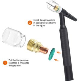 TIANLYLIN 21pcs #12 Glass Cup Kit Stubby Collets Body Gas Lens Welding Accessories For Wp-9/20/25 Tig Welding Torch 3/32"