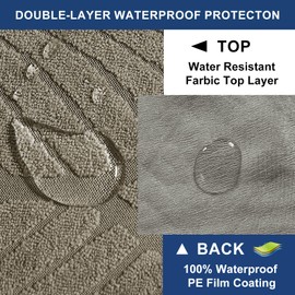 Lellen Waterproof Bar Stool Cover - Bar Chair Covers with Back,Counter Stool Chair Slipcover Pub Counter Stool Chair Covers Bar Stool Slipcovers for Dining Room Kitchen