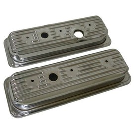 1985-93 Compatible/Replacement for Chevy/GMC 4.3L V6 Center Bolt Steel Valve Covers w/Bolts - Chrome