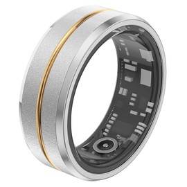 findtime Smart Ring for Men Ladies Smart Ring for Women Fitness Ring Fitness Tracker Waterproof Blood Oxygen Sleep Heart Rate Monitor Pedometer Step Counter ios Android Phones (Gold-A, S/2.342in)