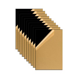 DMJOULI Black Acrylic Sheet A6 Square Perspex Sheet,1mm Thick Acrylic Panel Plastic Sheet Perspex Sheets Cut to Size Acrylic Discs for Picture Frame Painting DIY Crafts Display Stand Projects.(10pcs)