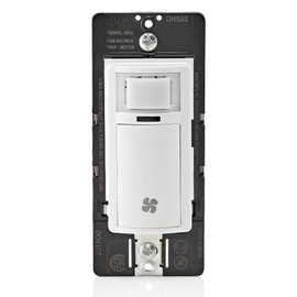 Leviton Humidity Sensor Switch for Bathroom Exhaust Fan, Automate Ventilation, Air Circulation, Moisture Control, ¼ HP, Single Pole, DHS05-1LW, White