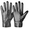 Alepo Winter PU Leather Gloves for Men, Warm Thermal Touchscreen Texting Typing Dress Driving Motorcycle Gloves with Wool Lining (Gray-XXL)