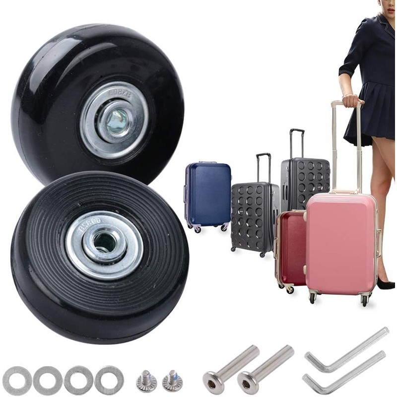 Pack of 4 Suitcase Wheels Replacement, 50 mm x 18