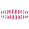 CECOBAG 24pcs Medium Press-On Almond Nails, Spring Pink Flower Tip