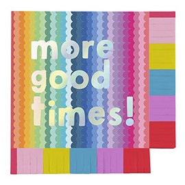 Slant Collections Beverage/Cocktail Paper Napkins, 5 x 5-Inches (16-Count), More Good Times