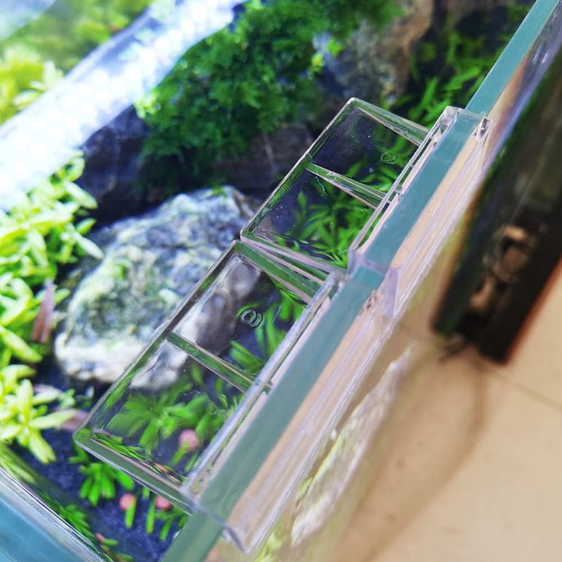 JianLing 8pcs Aquarium Glass Cover Clip Clear Acrylic Support Holder