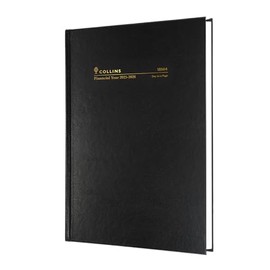 Collins 2025-2026 Financial Year Diary - A5 Day to Page Planner - Black