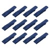 sourcing map 12pcs Navy Blue Satin Table Napkins Polyester Square