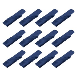 sourcing map 12pcs Navy Blue Satin Table Napkins Polyester Square Bright Table Napkin Fabric Table Napkin for Event Wedding Party Table Decoration,17×17 Inch