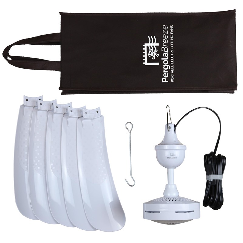 Pergola Breeze Single Speed 31” Portable Ceiling Fan AC 110V