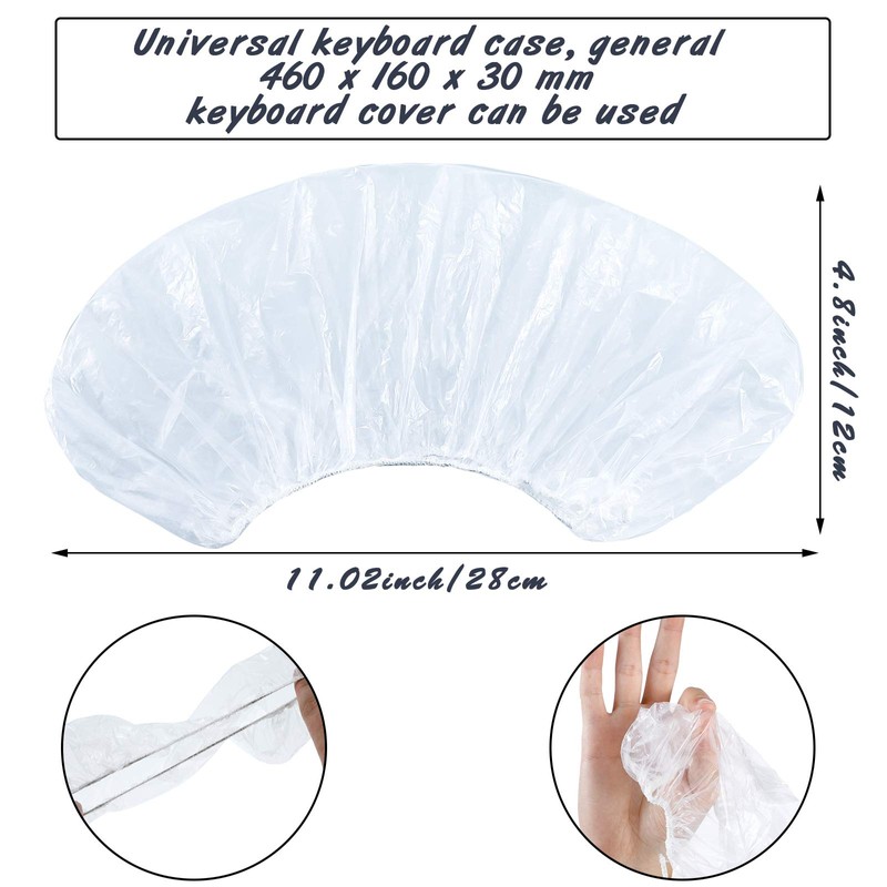 Weewooday 30 Pcs Universal Disposable Keyboard Protector Cover 0.025mm Wipeable