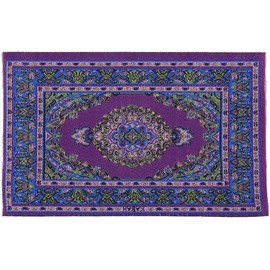 Purple 1/12 Dollhouse Miniature Turkey Carpet Rug Doll House Floor Furniture, Decorations, Dollhouse Furniture, Dollhouse Accessories