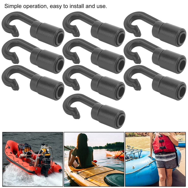 Entatial Shock Cord Hooks, Pack of 10 Bungee Shock Cord