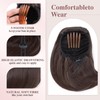 S-noilite Drawstring Hair Bun Ponytail Extensions,Short Ponytail Synthetic Comb Clip
