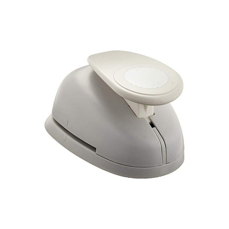 Rayher Paper Craft Punch, Scalloped Circle Lever Punch for Card