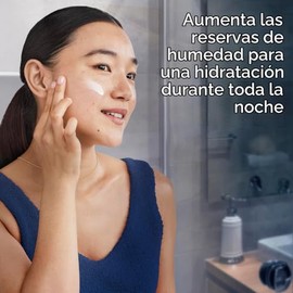 Crema hidratante de noche para el rostro, crema hidratante facial con ácido hialurónico, para todo tipo de piel, ligera y no comedogénica, recomendada
