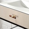 SYZOW 6 Pack Walnut Cabinet Pulls Brushed Brass Drawer Handles,Gold