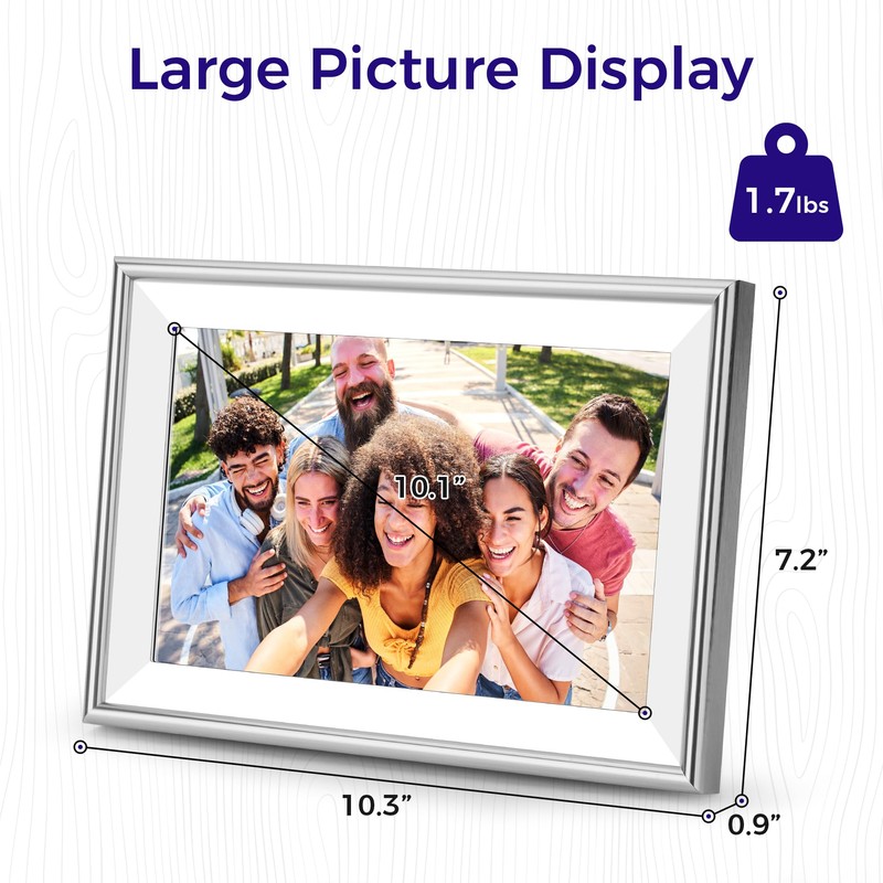 FRAMEO Digital Picture Frame - ELIME 10.1 Inch WiFi Digital